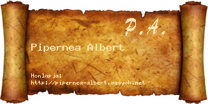 Pipernea Albert névjegykártya